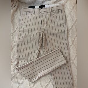 Brand new Banana republic beige stripe pants, women’s size 0